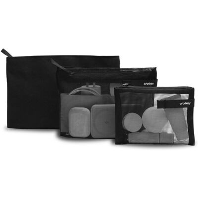 Orbitkey, Zestaw trzech saszetek Essentials Pouch Trio - Black, czarny Orbitkey, Zestaw trzech saszetek Essentials Pouch Trio - Black, czarny