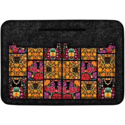 Arco Design Organizer filcowy do torebki z nadrukiem Frida Flowers, antracyt – lekki, pojemny, z kieszeniami, Bertoni Arco Design Organizer filcowy do torebki z nadrukiem Frida Flowers, antracyt – lekki, pojemny, z kieszeniami, Bertoni
