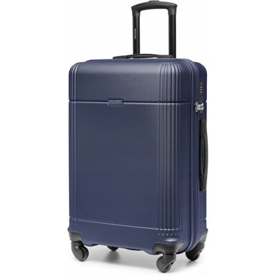 PUCCINI Walizka Średnia Podróżna Na Kółkach Twarda ABS Granatowa ABS029B-7A PUCCINI Walizka Średnia Podróżna Na Kółkach Twarda ABS Granatowa ABS029B-7A