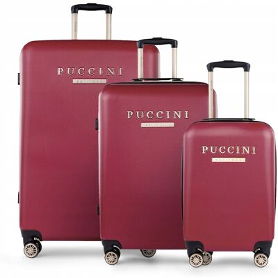 PUCCINI Zestaw Komplet WALIZEK Podróżnych ABS Na Kółkach 3w1 ABS017 3B PUCCINI Zestaw Komplet WALIZEK Podróżnych ABS Na Kółkach 3w1 ABS017 3B