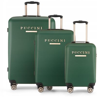 PUCCINI Zestaw Komplet WALIZEK Podróżnych ABS Na Kółkach 3w1 ABS017 5 PUCCINI Zestaw Komplet WALIZEK Podróżnych ABS Na Kółkach 3w1 ABS017 5