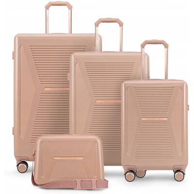 PUCCINI Zestaw WALIZEK Podróżnych +Kuferek Poliwęglan PC Komplet Twarde 4w1 PUCCINI Zestaw WALIZEK Podróżnych +Kuferek Poliwęglan PC Komplet Twarde 4w1