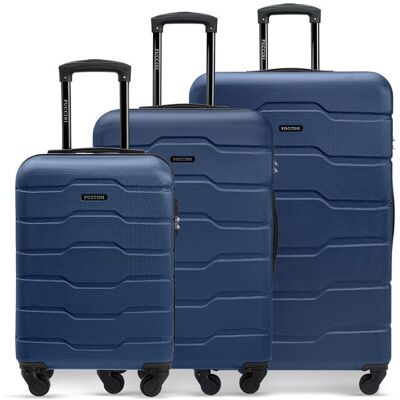 PUCCINI Zestaw WALIZEK Podróżnych Na Kółkach 3w1 Komplet ABS ABS024-7A PUCCINI Zestaw WALIZEK Podróżnych Na Kółkach 3w1 Komplet ABS ABS024-7A