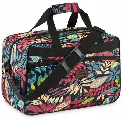 Torba podróżna do samolotu ZAGATTO 40x20x25 20L, torba podróżna damska w kwiatowy wzór, torba na siłownię Torba podróżna do samolotu ZAGATTO 40x20x25 20L, torba podróżna damska w kwiatowy wzór, torba na siłownię