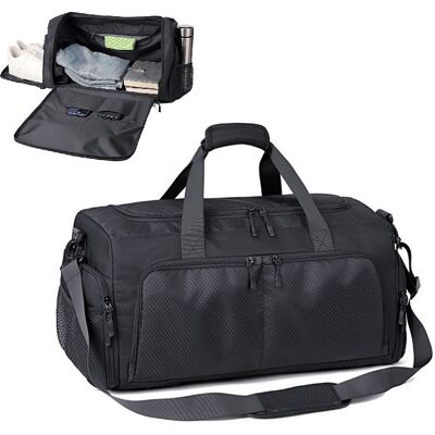 brak danych Torba podróżna sportowa czarna 50x30x28 cm na ramię z kieszeniami brak danych Torba podróżna sportowa czarna 50x30x28 cm na ramię z kieszeniami