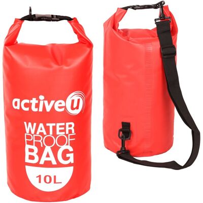 Torba wodoszczelna Activeu, suchy worek, na kajak, jacht, kemping lub plażę, pojemność 10l, czerwony Torba wodoszczelna Activeu, suchy worek, na kajak, jacht, kemping lub plażę, pojemność 10l, czerwony