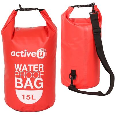 Torba wodoszczelna Activeu, suchy worek, na kajak, jacht, kemping lub plażę, pojemność 15l, czerwony Torba wodoszczelna Activeu, suchy worek, na kajak, jacht, kemping lub plażę, pojemność 15l, czerwony
