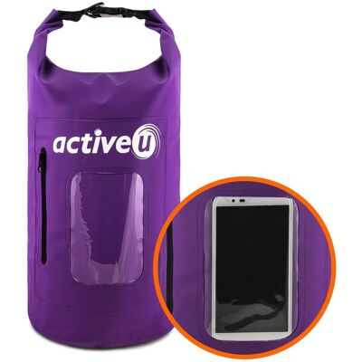 Torba wodoszczelna Activeu, suchy worek z kieszonką, na kajak, jacht, kemping, plażę, pojemność 30l, fioletowy Torba wodoszczelna Activeu, suchy worek z kieszonką, na kajak, jacht, kemping, plażę, pojemność 30l, fioletowy