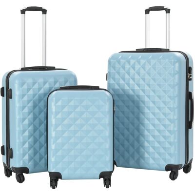 vidaXL, Zestaw twardych walizek na kółkach, niebieski, rozmiar S/M/L, 3 szt. vidaXL, Zestaw twardych walizek na kółkach, niebieski, rozmiar S/M/L, 3 szt.