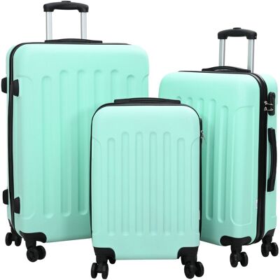 vidaXL Zestaw walizek 3 szt. Twarda Zielona 20” 24” 28” ABS vidaXL Zestaw walizek 3 szt. Twarda Zielona 20” 24” 28” ABS