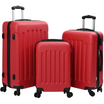vidaXL Zestaw Walizek 3 szt Twardy Czerwony 20” 24” 28” ABS vidaXL Zestaw Walizek 3 szt Twardy Czerwony 20” 24” 28” ABS
