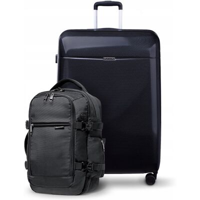 PUCCINI Walizka Duża Podróżna PC + Plecak do Samolotu EasyPack Zestaw na Prezent PUCCINI Walizka Duża Podróżna PC + Plecak do Samolotu EasyPack Zestaw na Prezent