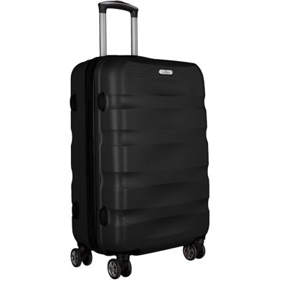 Walizka kabinowa, Peterson, z zamkiem szyfrowym, twarda, czarna, 40l Walizka kabinowa, Peterson, z zamkiem szyfrowym, twarda, czarna, 40l