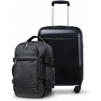 PUCCINI Walizka Kabinowa Podróżna PC + Plecak do Samolotu Easypack Zestaw Prezent PUCCINI Walizka Kabinowa Podróżna PC + Plecak do Samolotu Easypack Zestaw Prezent
