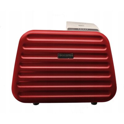 Vip Collection Walizka kosmetyczka podróżna kuferek VIP ABS 14' RED czerwona ATENY 14L Vip Collection Walizka kosmetyczka podróżna kuferek VIP ABS 14' RED czerwona ATENY 14L