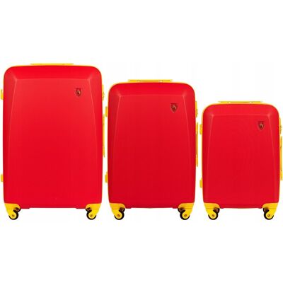 Wings JAGIELLONIA Komplet 3 WALIZEK bagaży PODRÓŻNYCH 4 kółka ABS + Wings JAGIELLONIA Komplet 3 WALIZEK bagaży PODRÓŻNYCH 4 kółka ABS +