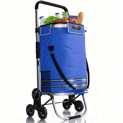 Juskys WÓZEK 3w1 NA ZAKUPY ZAKUPOWY NA SCHODY TORBA NA KÓŁKACH SKŁADANY NIEBIESKI Juskys WÓZEK 3w1 NA ZAKUPY ZAKUPOWY NA SCHODY TORBA NA KÓŁKACH SKŁADANY NIEBIESKI