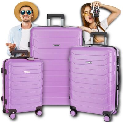 Inny producent Zestaw 3 solidnych walizek podróżnych bagaż kufer lekka samolot 94L+63L+40L Inny producent Zestaw 3 solidnych walizek podróżnych bagaż kufer lekka samolot 94L+63L+40L