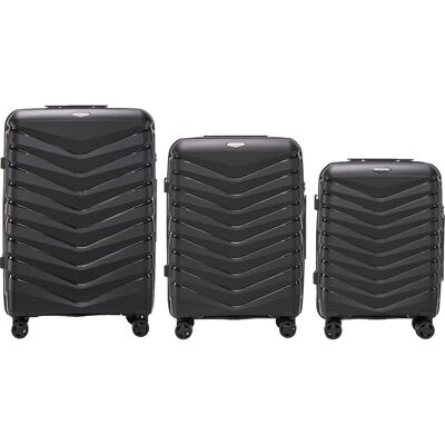 Zestaw 3 walizek Wings PHOENIX polipropylen BLACK Zestaw 3 walizek Wings PHOENIX polipropylen BLACK