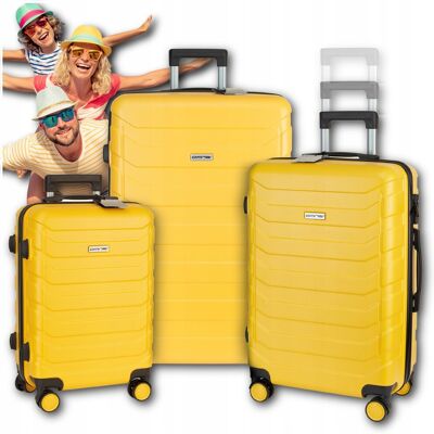 Inny producent Zestaw 3 walizek podróżnych 3w1 ABS bagaż kufer na kółkach 94L+63L+40L Inny producent Zestaw 3 walizek podróżnych 3w1 ABS bagaż kufer na kółkach 94L+63L+40L