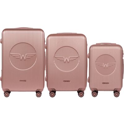 Zestaw 3 Walizek Wings Swallow 3.0 ROSE GOLD Zestaw 3 Walizek Wings Swallow 3.0 ROSE GOLD
