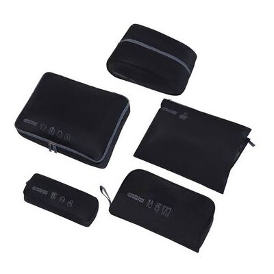 Zestaw 5 organizerów podróżnych American Tourister Packing Organizers - black / grey Zestaw 5 organizerów podróżnych American Tourister Packing Organizers - black / grey