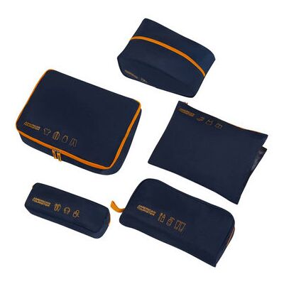 Zestaw 5 organizerów podróżnych American Tourister Packing Organizers - navy / orange Zestaw 5 organizerów podróżnych American Tourister Packing Organizers - navy / orange