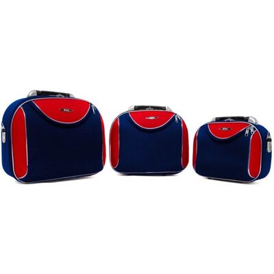RGL Zestaw kuferków podróżnych 3w1 773 XXL XL L GRANATOWO-CZERWONY RGL Zestaw kuferków podróżnych 3w1 773 XXL XL L GRANATOWO-CZERWONY