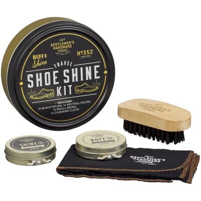 GENTLEMEN'S HARDWARE Zestaw podróżny 'Shoe Shine' w puszce GENTLEMEN’S HARDWARE GENTLEMEN'S HARDWARE Zestaw podróżny 'Shoe Shine' w puszce GENTLEMEN’S HARDWARE