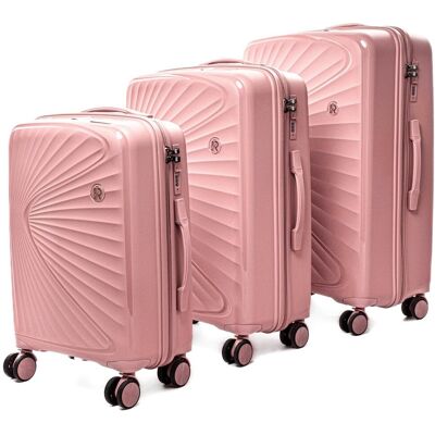 Inny producent Zestaw walizek 3w1 POLIPROPYLEN PP6 ROSE RED Inny producent Zestaw walizek 3w1 POLIPROPYLEN PP6 ROSE RED