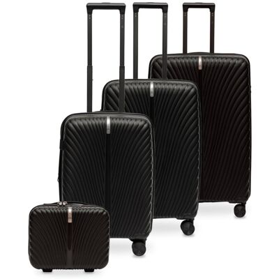wowbag Zestaw walizek czarnych duża, średnia, mała + kufer z polipropylenu 4 kółka wowbag Zestaw walizek czarnych duża, średnia, mała + kufer z polipropylenu 4 kółka