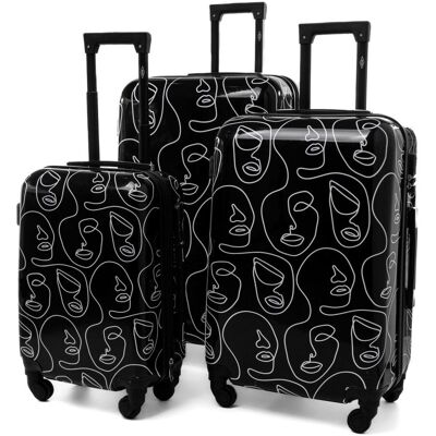 RGL Zestaw walizek podróżnych 3w1 5188 XXL XL L ART RGL Zestaw walizek podróżnych 3w1 5188 XXL XL L ART
