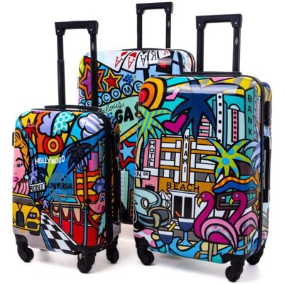 RGL Zestaw walizek podróżnych 3w1 5188 XXL XL L Picasso RGL Zestaw walizek podróżnych 3w1 5188 XXL XL L Picasso