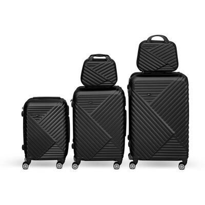 Kunert Zestaw Walizek Premium ABS 5 szt + Kuferki Viaggio – Lekka Walizka Kabinowa i Duża na Kółkach 360° Kunert Zestaw Walizek Premium ABS 5 szt + Kuferki Viaggio – Lekka Walizka Kabinowa i Duża na Kółkach 360°