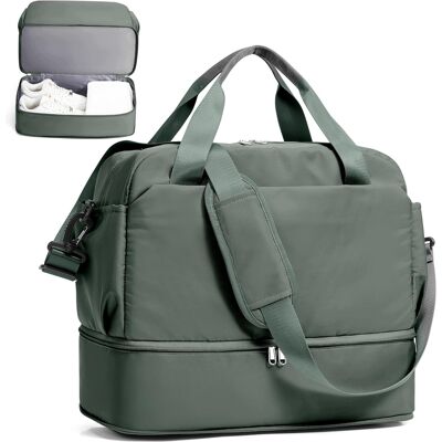 Inny producent Torba Weekendowa 40x20x25 Cm Z Przegrodą Na Buty Wodoodporna Zielona Inny producent Torba Weekendowa 40x20x25 Cm Z Przegrodą Na Buty Wodoodporna Zielona