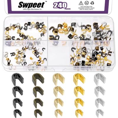 Inny producent Uchwyty Suwaki Zamki 240 Sztuk 4 Rozmiary Multikolor Metalowe Naprawcze Inny producent Uchwyty Suwaki Zamki 240 Sztuk 4 Rozmiary Multikolor Metalowe Naprawcze