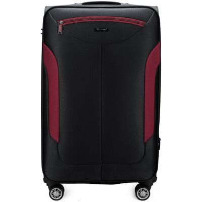 Walizka Podróżna Duża Xl Solier Stl1801 94 L Czarno-Bordowa Walizka Podróżna Duża Xl Solier Stl1801 94 L Czarno-Bordowa