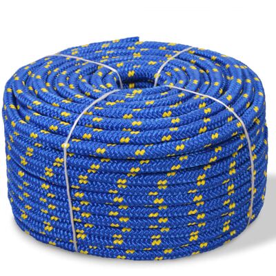 vidaXL Lina do łodzi Polipropylen 6 mm 100 m Niebieska - Boat Rope vidaXL Lina do łodzi Polipropylen 6 mm 100 m Niebieska - Boat Rope