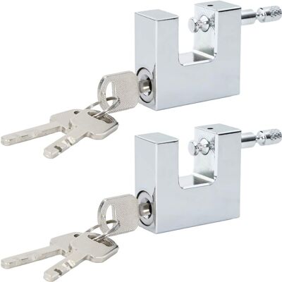 vidaXL Kłódka 2 pcs Srebrny 5 x 1,9 x 4,5 cm Żelazo vidaXL Kłódka 2 pcs Srebrny 5 x 1,9 x 4,5 cm Żelazo