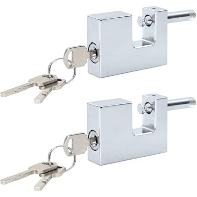 vidaXL Kłódka 2 pcs Srebrny 6 x 2 x 4,5 cm Żelazo vidaXL Kłódka 2 pcs Srebrny 6 x 2 x 4,5 cm Żelazo