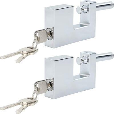 vidaXL Kłódka 2 pcs Srebrny 7,8 x 2 x 5 cm Żelazo vidaXL Kłódka 2 pcs Srebrny 7,8 x 2 x 5 cm Żelazo