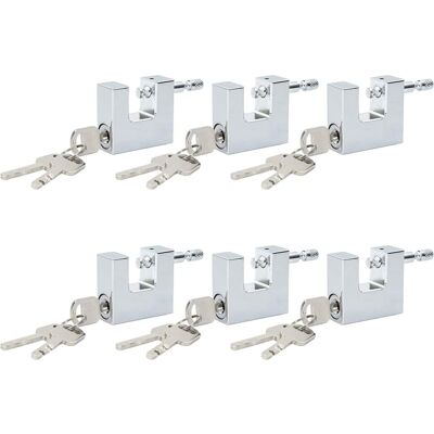 vidaXL Kłódka 6 pcs Srebrny 4,2 x 1,9 x 4 cm Żelazo vidaXL Kłódka 6 pcs Srebrny 4,2 x 1,9 x 4 cm Żelazo
