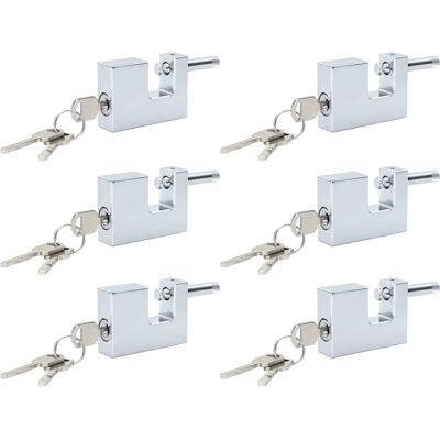 vidaXL Kłódka 6 pcs Srebrny 7 x 1,9 x 5 cm Żelazo vidaXL Kłódka 6 pcs Srebrny 7 x 1,9 x 5 cm Żelazo