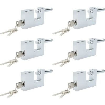 Vidaxl Kłódka 6 Pcs Srebrny 7,8 X 2 X 5 Cm Żelazo Vidaxl Kłódka 6 Pcs Srebrny 7,8 X 2 X 5 Cm Żelazo