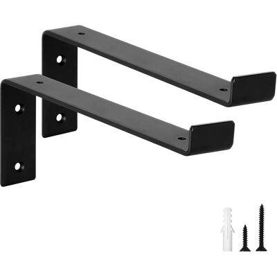 Inny producent Wsporniki Do Półek 2 Szt. 30 Cm, Stalowe 5 Mm, Montaż Na Ścianę, Czarne Inny producent Wsporniki Do Półek 2 Szt. 30 Cm, Stalowe 5 Mm, Montaż Na Ścianę, Czarne