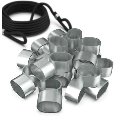 Inny producent Zaciski Do Lin 25 Szt Aluminium 8mm Owalne Mocowanie Bez Rdzy Wsporniki Inny producent Zaciski Do Lin 25 Szt Aluminium 8mm Owalne Mocowanie Bez Rdzy Wsporniki
