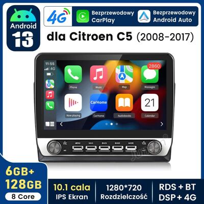 10.1' Radio Samochodowe Junsun Citroen C5 2008-2017 Android 13 Nawigacja Carplay Wifi 2-Din Gps Navi Wifi Rds Bt Kam 8-Kern 6+128g Lte 10.1' Radio Samochodowe Junsun Citroen C5 2008-2017 Android 13 Nawigacja Carplay Wifi 2-Din Gps Navi Wifi Rds Bt Kam 8-Kern 6+128g Lte