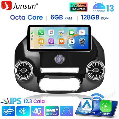 12.3' Radio Samochodowe Junsun Benz Vito W447 14-21 Android 13 Nawigacja Carplay Wifi 2-Din Gps Navi Wifi Rds Bt Kam 8-Kern 6+128g Lte 12.3' Radio Samochodowe Junsun Benz Vito W447 14-21 Android 13 Nawigacja Carplay Wifi 2-Din Gps Navi Wifi Rds Bt Kam 8-Kern 6+128g Lte
