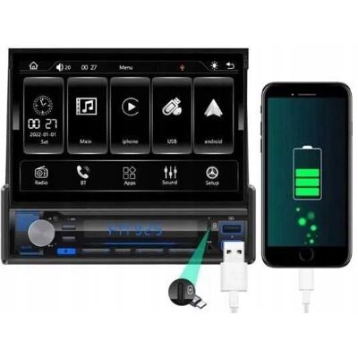 Inny producent Hodozzy Radio Samochodowe 1DIN 7' CarPlay Android Auto BT USB FM MP5 Inny producent Hodozzy Radio Samochodowe 1DIN 7' CarPlay Android Auto BT USB FM MP5