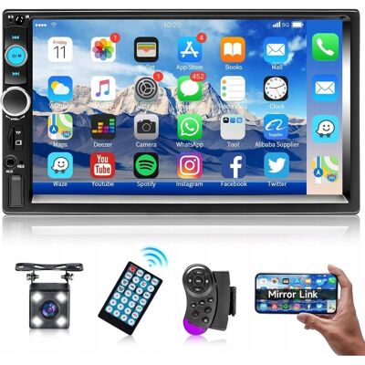 Inny producent Radio 2DIN Podofo 7' BT + MirrorLink + kamera cofania + USB AUX SD Inny producent Radio 2DIN Podofo 7' BT + MirrorLink + kamera cofania + USB AUX SD
